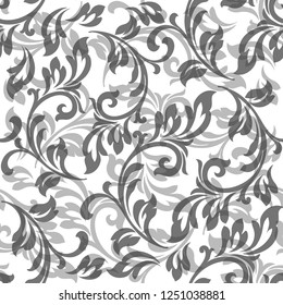 Vintage baroque frame scroll ornament engraving border floral retro pattern antique style acanthus foliage swirl decorative design element filigree calligraphy.