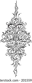 Vintage baroque frame scroll ornament engraving border floral retro pattern antique style acanthus foliage swirl decorative design element filigree calligraphy.