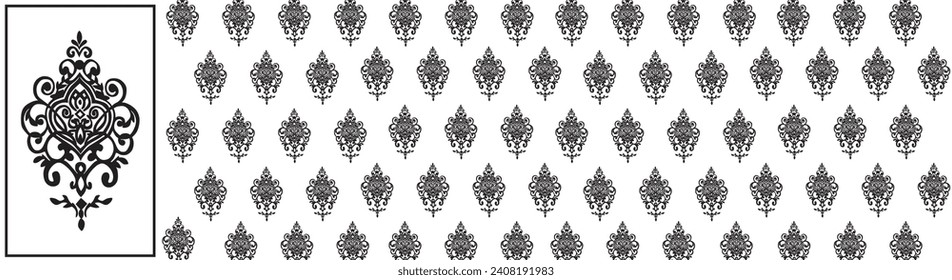 Vintage baroque frame scroll ornament engraving border floral retro pattern antique style acanthus foliage swirl decorative design element filigree calligraphy wedding - vector on a white background.
