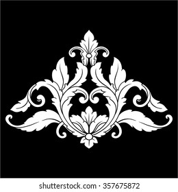 Vintage baroque frame scroll ornament engraving border floral retro pattern antique style acanthus foliage swirl decorative design element filigree calligraphy vector | chalkboard ornaments
