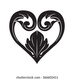 Vintage baroque frame scroll ornament engraving border floral retro pattern antique style acanthus foliage swirl decorative design element filigree calligraphy vector