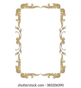 Premium Gold Vintage Baroque Frame Scroll Stock Vector (Royalty Free ...