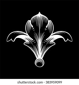 Vintage baroque frame scroll ornament engraving border floral retro pattern antique style acanthus foliage swirl decorative design element filigree calligraphy vector | damask - stock vector
