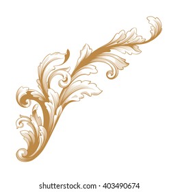 Vintage baroque frame scroll ornament engraving border floral retro pattern antique style acanthus foliage swirl decorative design element filigree calligraphy wedding 