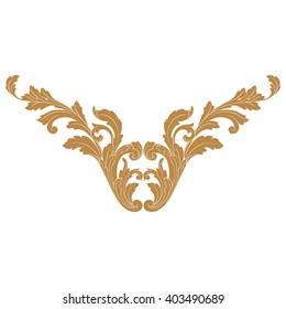 Vintage baroque frame scroll ornament engraving border floral retro pattern antique style acanthus foliage swirl decorative design element filigree calligraphy wedding 