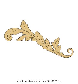 Vintage baroque frame scroll ornament engraving border floral retro pattern antique style acanthus foliage swirl decorative design element filigree calligraphy vector | damask - stock vector