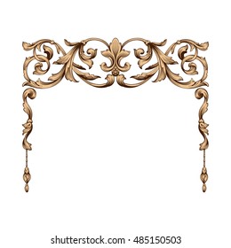 Vintage baroque frame scroll ornament engraving border floral retro pattern antique style acanthus foliage swirl decorative design element filigree calligraphy vector | damask - stock vector. Wedding.
