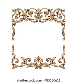 Vintage baroque frame scroll ornament engraving border floral retro pattern antique style acanthus foliage swirl decorative design element filigree calligraphy vector | damask - stock vector. Wedding.