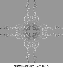 Vintage baroque frame scroll ornament engraving border floral retro pattern antique style acanthus foliage swirl decorative design element filigree calligraphy vector