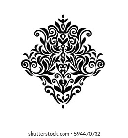Vintage baroque frame scroll ornament engraving border floral retro pattern antique style acanthus foliage swirl decorative design element filigree calligraphy wedding - vector on a white background.