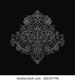 Vintage baroque frame scroll ornament engraving border floral retro pattern antique style acanthus foliage swirl decorative design element filigree calligraphy wedding