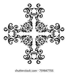 Vintage baroque frame scroll ornament engraving border floral retro pattern antique style acanthus foliage swirl decorative design element filigree calligraphy wedding - vector. 