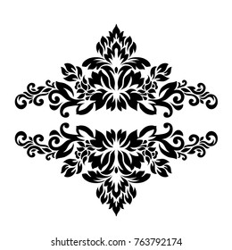 Vintage baroque frame scroll ornament engraving border floral retro pattern antique style acanthus foliage swirl decorative design element filigree calligraphy .