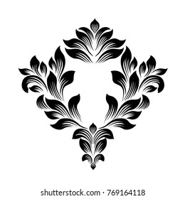 Vintage baroque frame scroll ornament engraving border floral retro pattern antique style acanthus foliage swirl decorative design element filigree calligraphy wedding - vector
