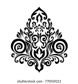 Vintage baroque frame scroll ornament engraving border floral retro pattern antique style acanthus foliage swirl decorative design element filigree calligraphy