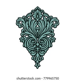 Vintage baroque frame scroll ornament engraving border floral retro pattern antique style acanthus foliage swirl decorative design element filigree calligraphy.