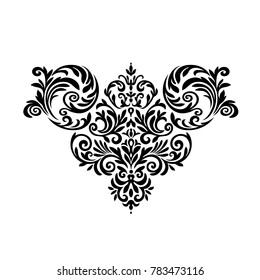 Vintage baroque frame scroll ornament engraving border floral retro pattern antique style acanthus foliage swirl decorative design element filigree calligraphy.