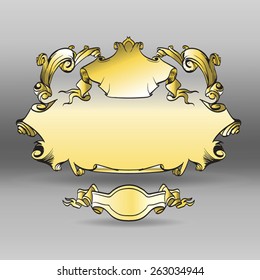 vintage baroque frame vector