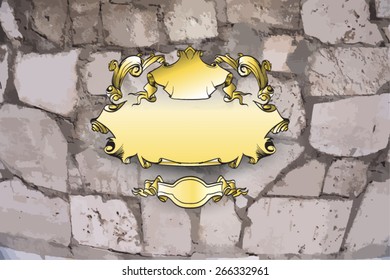 vintage baroque frame vector