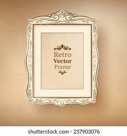 Vintage baroque frame. Vector illustration.