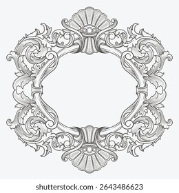 Vintage baroque frame in Victorian style