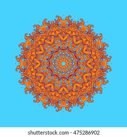 Vintage baroque mandala ornament. Retro pattern antique style acanthus. Decorative design element filigree calligraphy.  Vector illustration. 