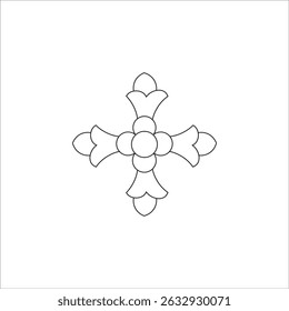Vintage baroque ornament The decorative element is made 