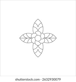 Vintage baroque ornament The decorative element is made 