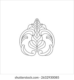 Vintage baroque ornament The decorative element is made 