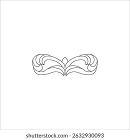 Vintage baroque ornament The decorative element is made 