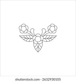 Vintage baroque ornament The decorative element is made 