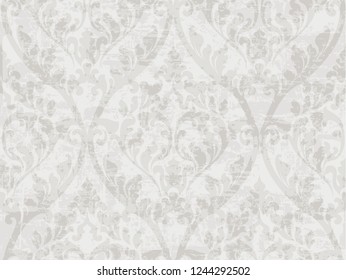 Vintage baroque ornament pattern Vector. Victorian Royal texture. Flower decorative design vertical. Trendy color decors