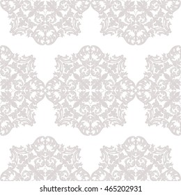 Vintage Baroque ornament pattern. Vector damask decor. Royal Victorian texture for wallpapers, textile, fabric. Taupe color