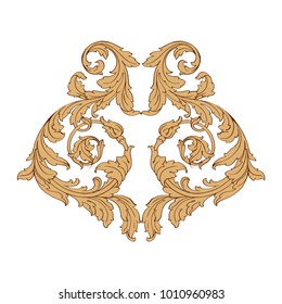  vintage baroque ornament retro pattern antique style acanthus. Decorative design element filigree calligraphy vector. You can use for wedding decoration of greeting card and laser cutting.