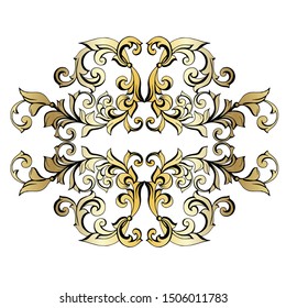 Vintage baroque ornament. Retro pattern antique style acanthus. Ornamental border
