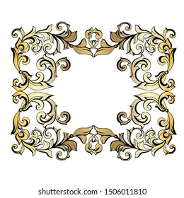 Vintage baroque ornament. Retro pattern antique style acanthus. Ornamental border