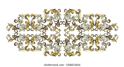 Vintage baroque ornament. Retro pattern antique style acanthus. Ornamental border
