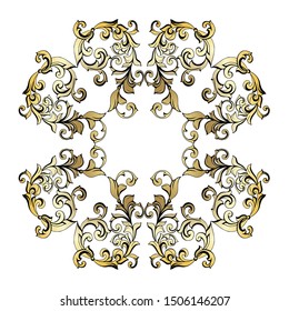 Vintage baroque ornament. Retro pattern antique style acanthus. Ornamental border