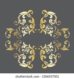 Vintage baroque ornament. Retro pattern antique style acanthus. Ornamental border