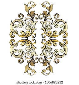 Vintage baroque ornament. Retro pattern antique style acanthus. Ornamental border