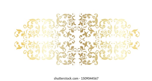 Vintage baroque ornament. Retro pattern antique style acanthus. Ornamental border