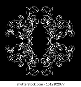 Vintage baroque ornament. Retro pattern antique style acanthus. Ornamental border