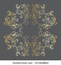 Vintage baroque ornament. Retro pattern antique style acanthus. Ornamental border