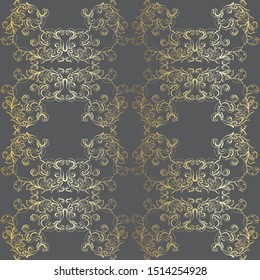 Vintage baroque ornament. Retro pattern antique style acanthus. Ornamental border