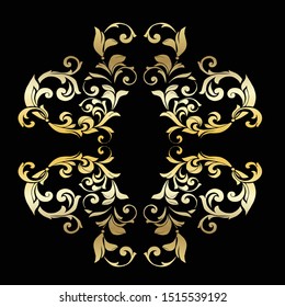 Vintage baroque ornament. Retro pattern antique style acanthus. Ornamental border