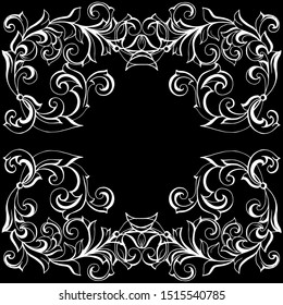 Vintage baroque ornament. Retro pattern antique style acanthus. Ornamental border