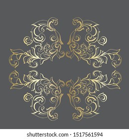 Vintage baroque ornament. Retro pattern antique style acanthus. Ornamental border