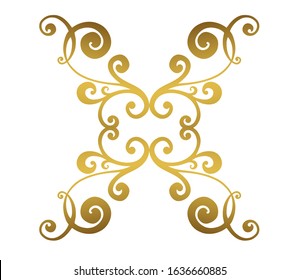 Vintage baroque ornament. Retro pattern antique style acanthus. Ornamental border