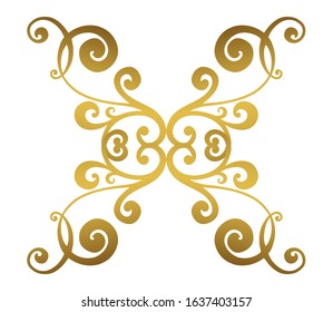 Vintage baroque ornament. Retro pattern antique style acanthus. Ornamental border