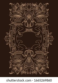 Vintage estilo barroco estilo retro estilo antiguo acanthus. Vector de caligrafía de filigree de elemento de diseño decorativo. Puedes usar para la decoración de bodas de tarjetas de felicitación y corte láser.